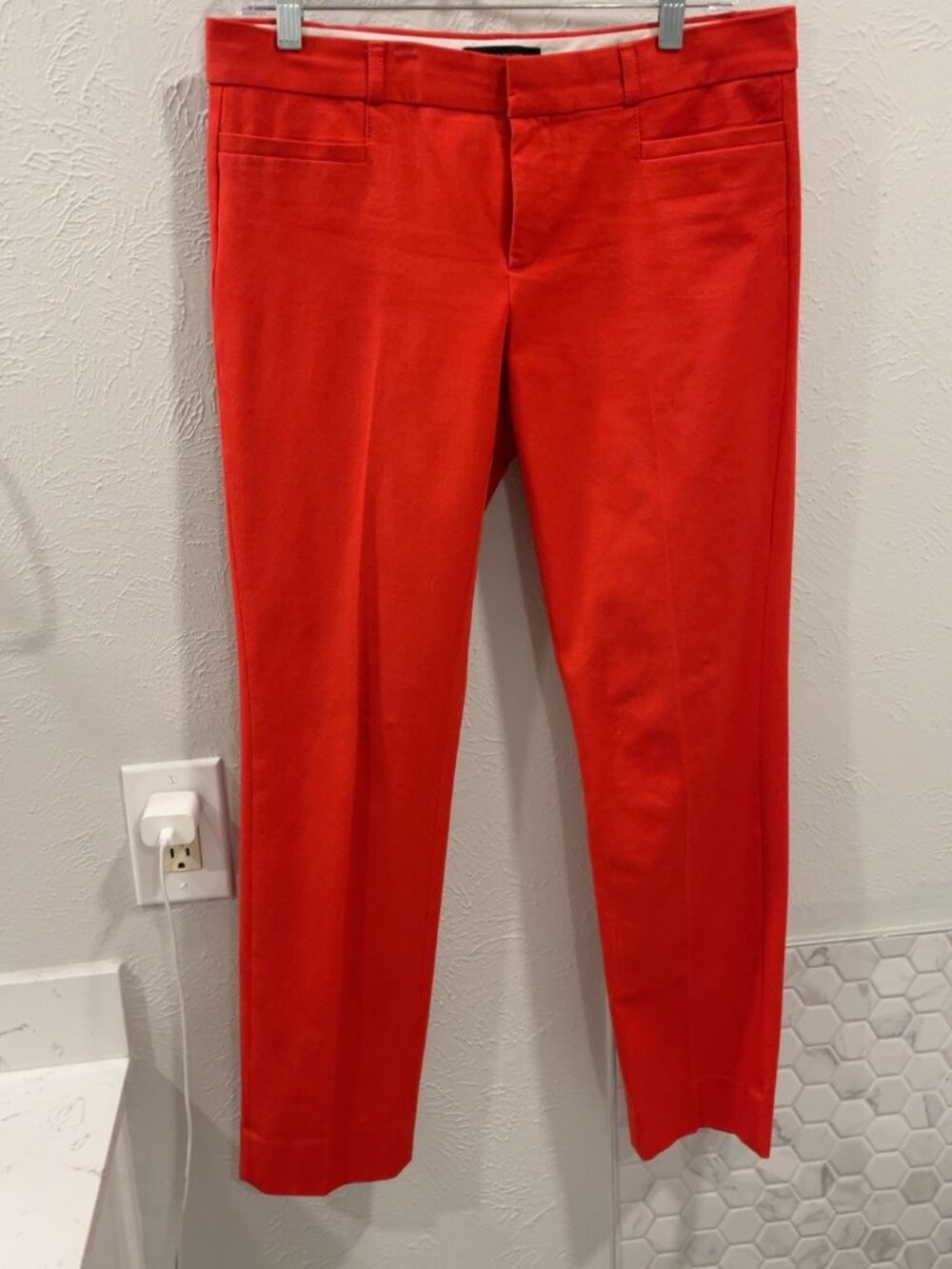 Banana Republic Sloan Red Orange Ankle Pants Size 6 Slim Tailored - Worn Once